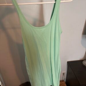 PINK Victoria's Secret Green Fitted Mini Dress Tank Top